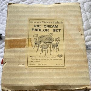 Collector's Miniature Ice Cream Parlor Set